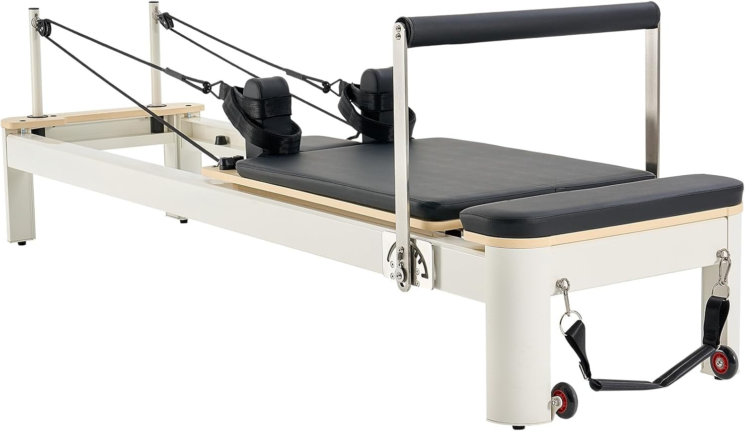 Pilates Reformer Foldable, Suitable for Intermediate and Beginners Users, Pilates Equipment for Home Gym Studio Use with 4 Adjustable Resistance Spring, up to 400 LBS